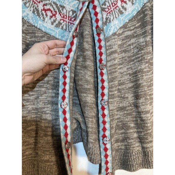 Sundance Catalog Wool Cashmere Sweater Cardigan Womens Faire Isle XS - Picture 5 of 8